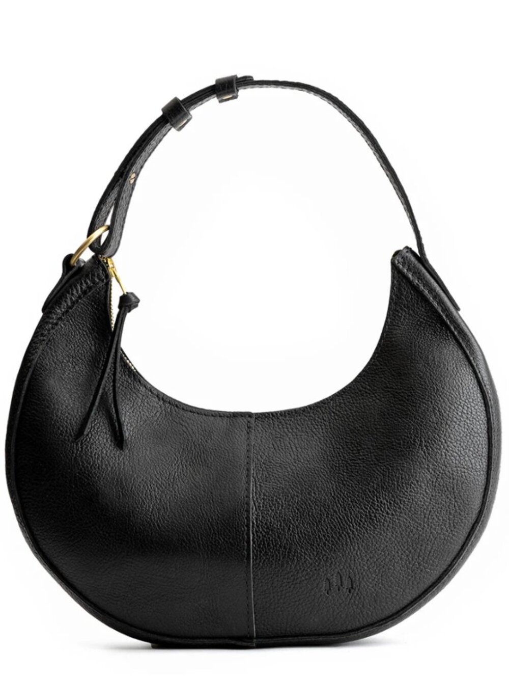 Portland Leather Nora Shoulder Bag in Pebbled Black Classic - Brand New